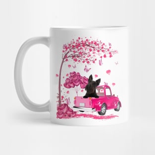 Valentine's Day Love Pickup Truck Scottish Terrier Mug